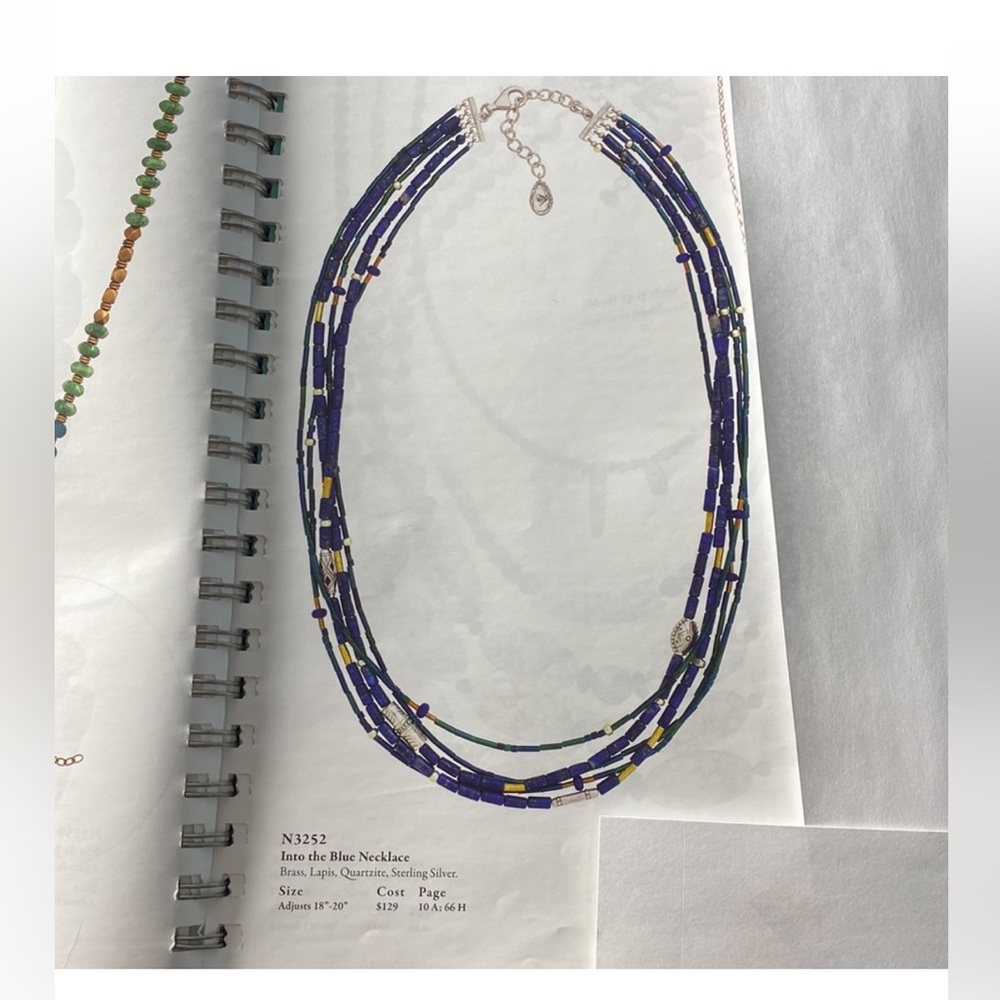 SILPADA “Into the Blue” 5-strand lapis and Sterling silver necklace.